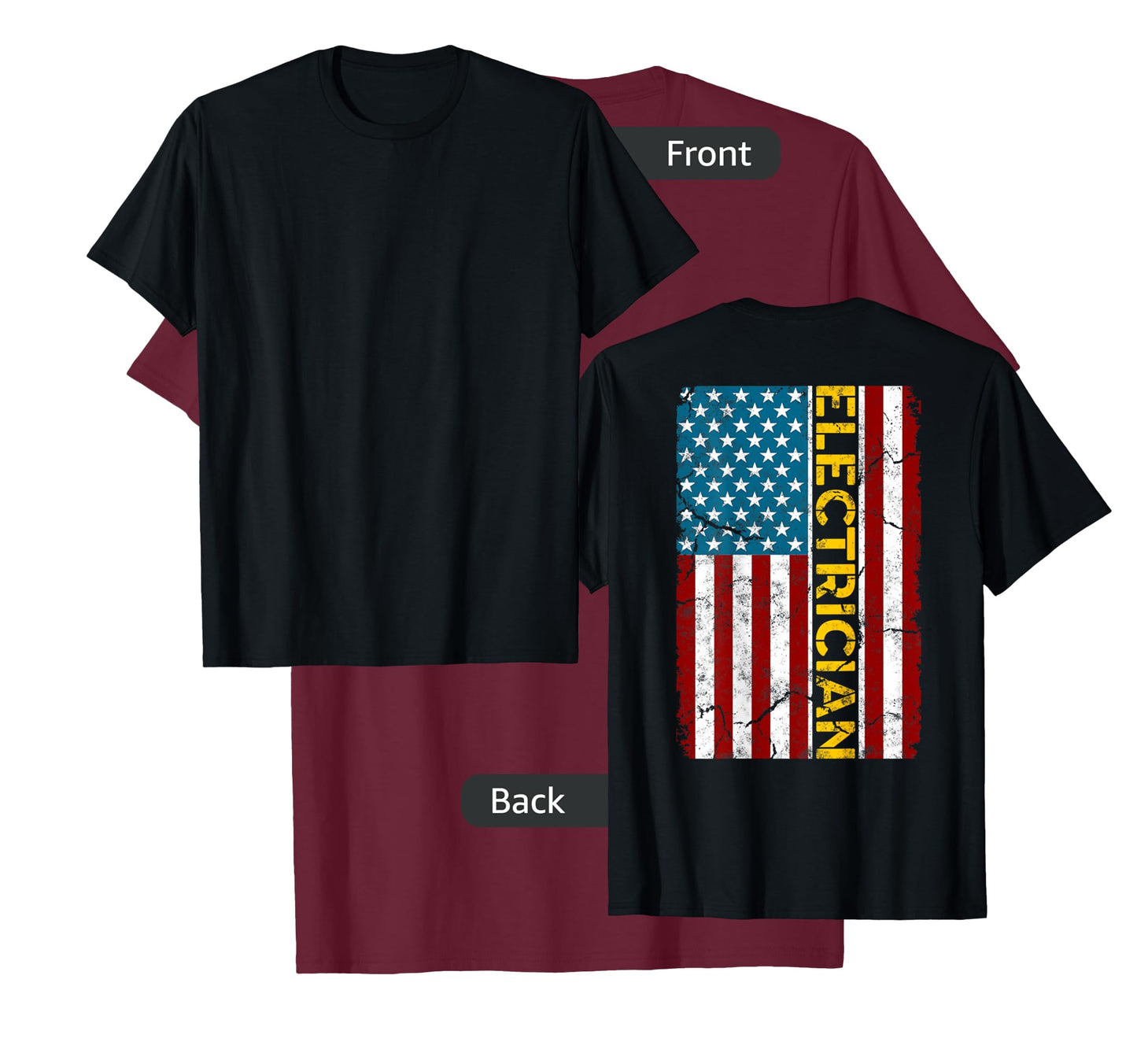 Electrician American Flag Cable Electrician Engineering T-Shirt