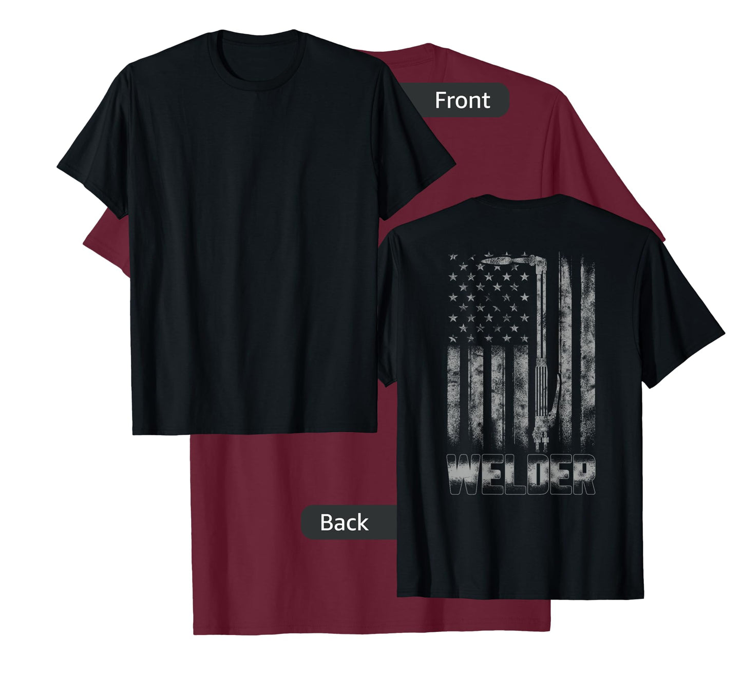 Distressed Welder American flag shirt USA Patriotic Welder T-Shirt
