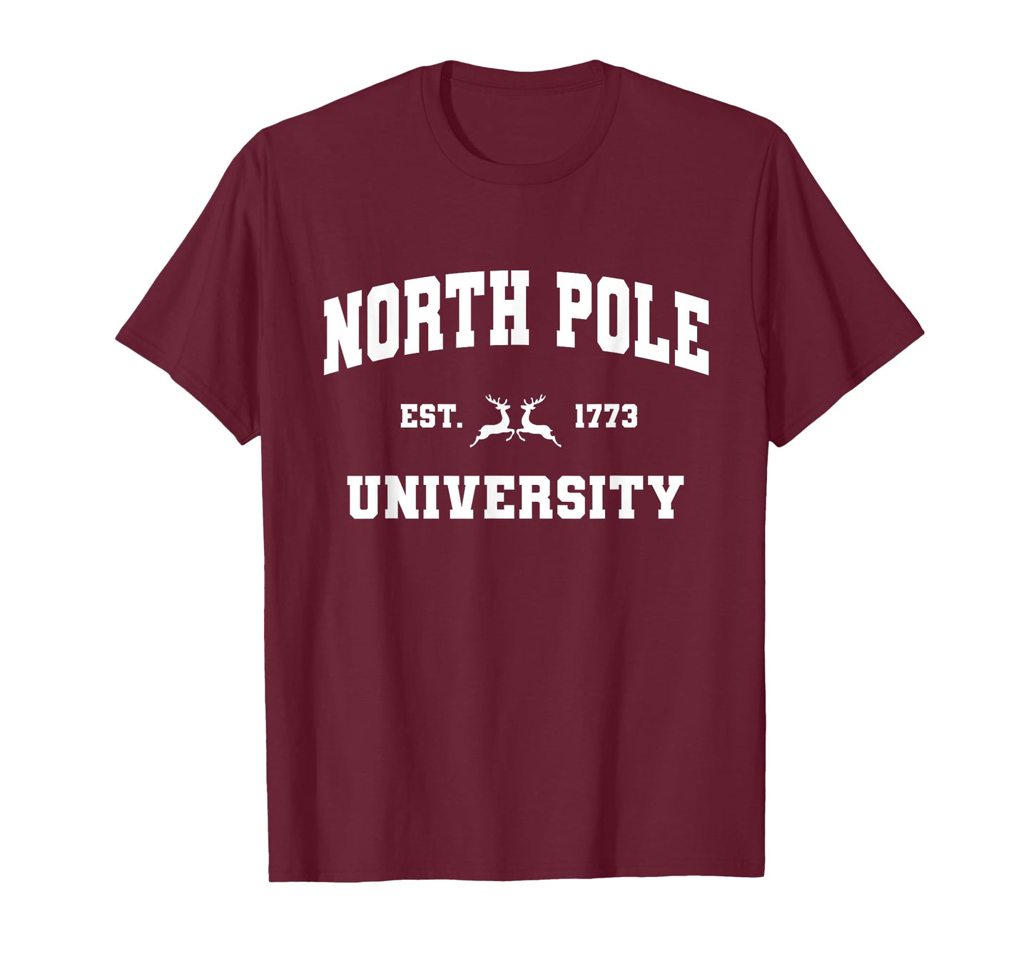 Christmas North Pole University Santa Workshop Elves Red T-Shirt