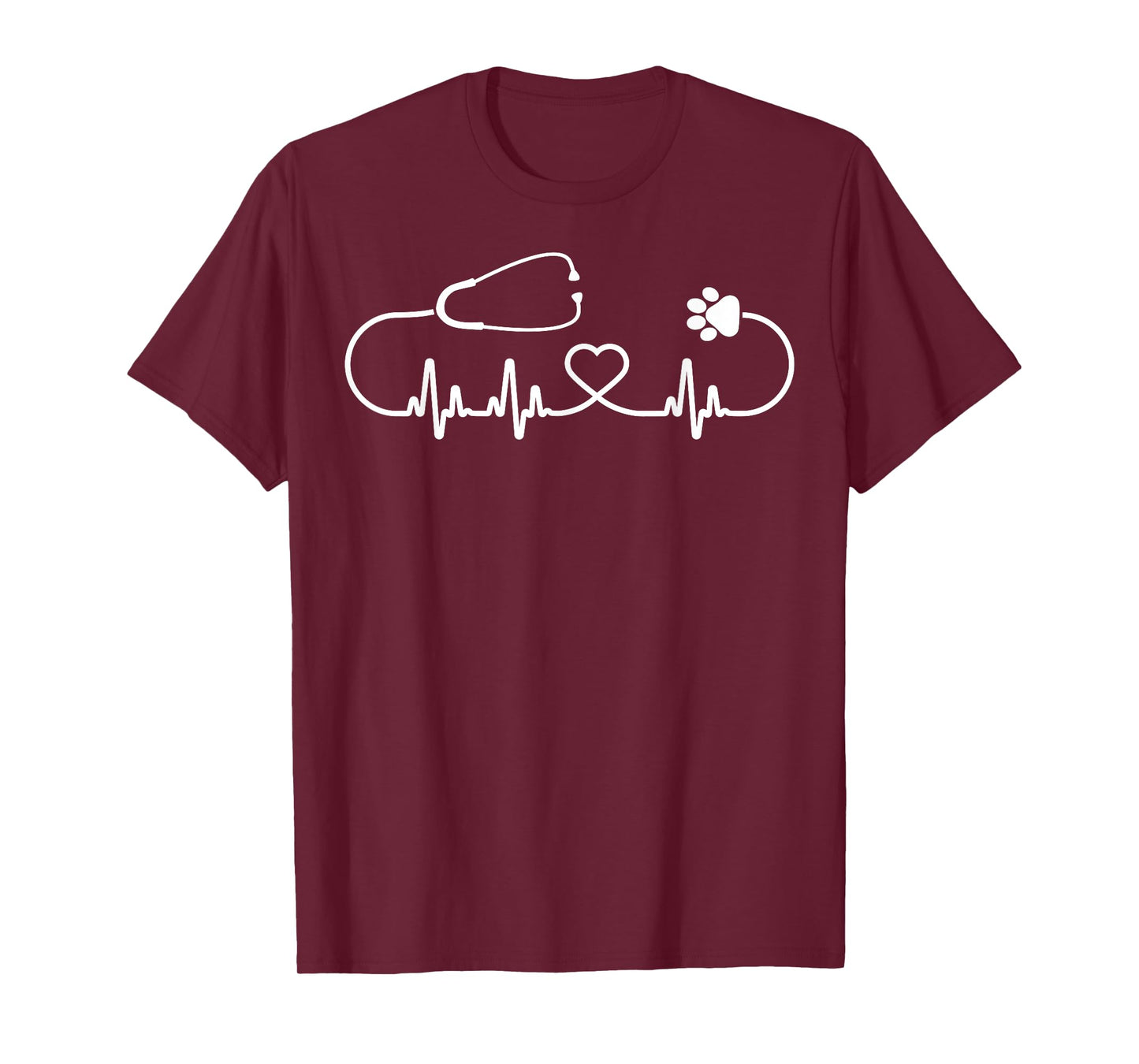 Cool Veterinarian Heartbeat | Funny Veterinary Worker Gift T-Shirt