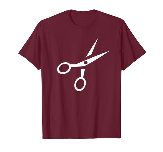 Barber Scissors Silhouette Logo T-Shirt