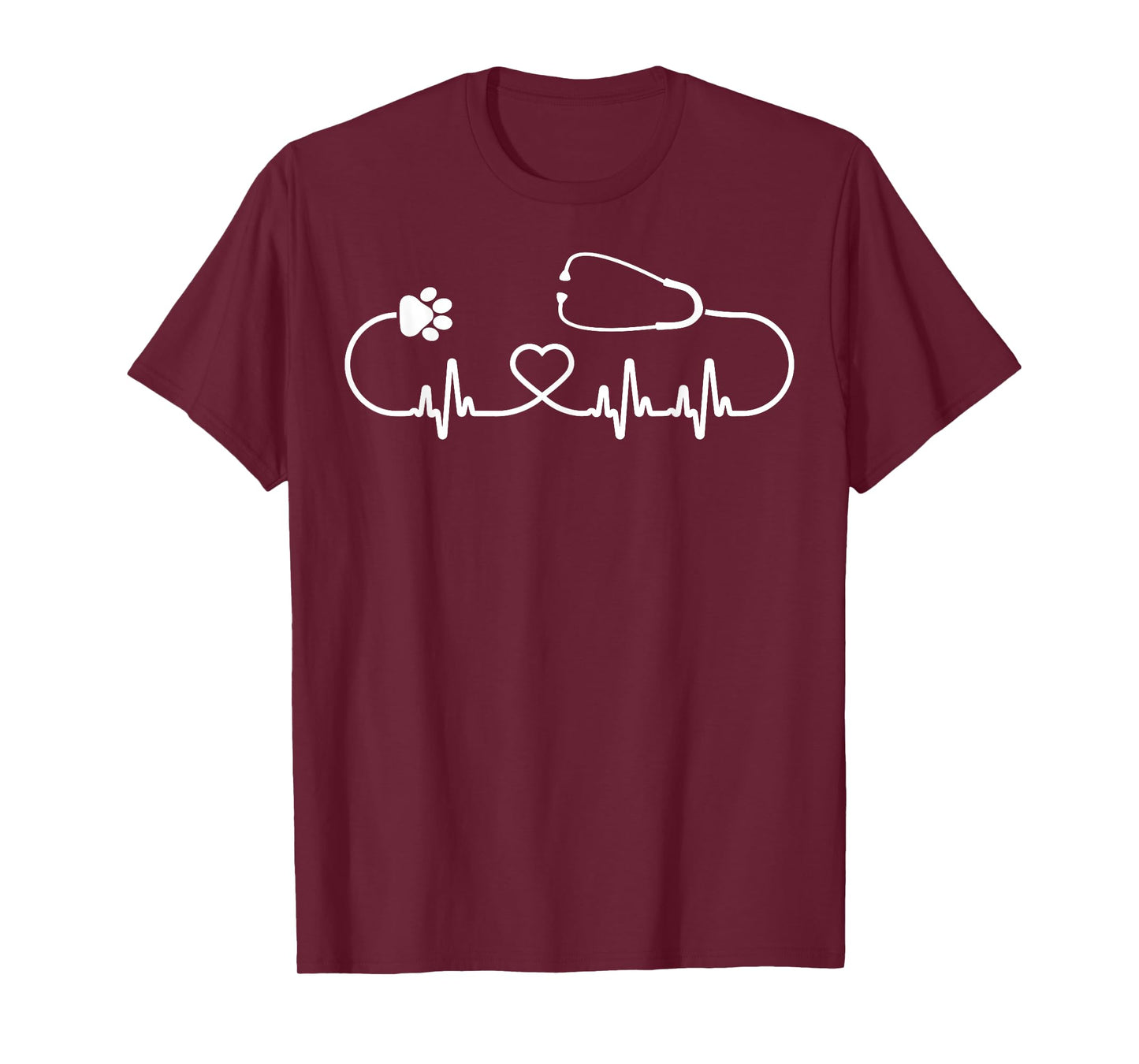 Cool Veterinarian Heartbeat | Funny Veterinary Worker Gift T-Shirt