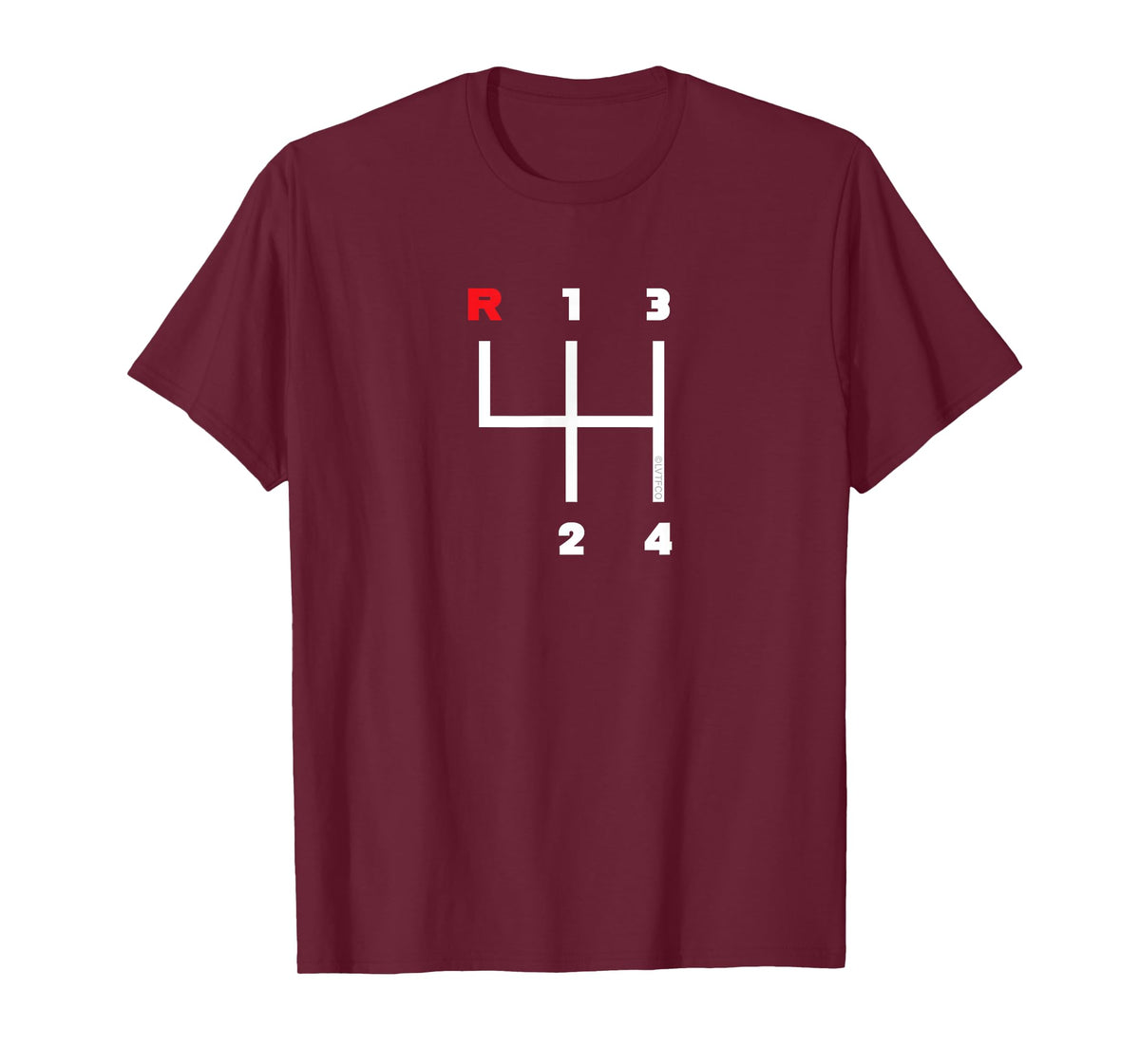Manual Transmission Gear Shifter Pattern (4 Speed) T-Shirt