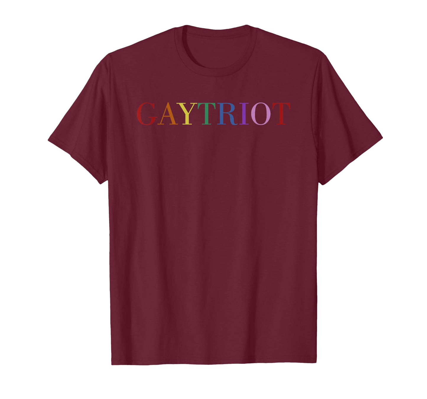 Gaytriot 2025 LGBTQ Pride Patriotic Rainbow American Flag T-Shirt