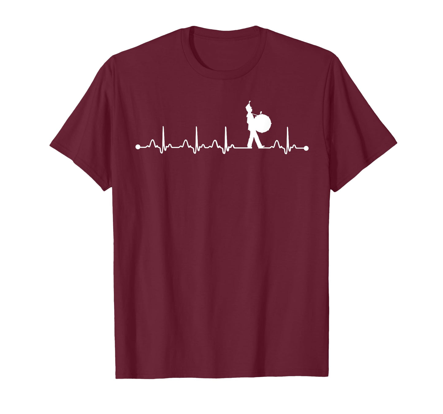 Heartbeat Bass Drum ECG for Marching Band Mom Dad T-Shirt