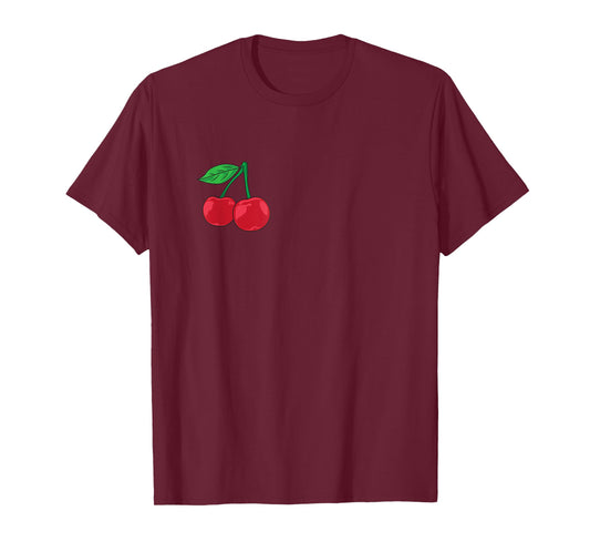 Cherry Pocket | Fruit Lover Sweet Bomb Farmer Red Cherries T-Shirt