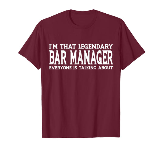 Bar Manager Job Title Employee Funny Worker Bar Manager T-Shirt