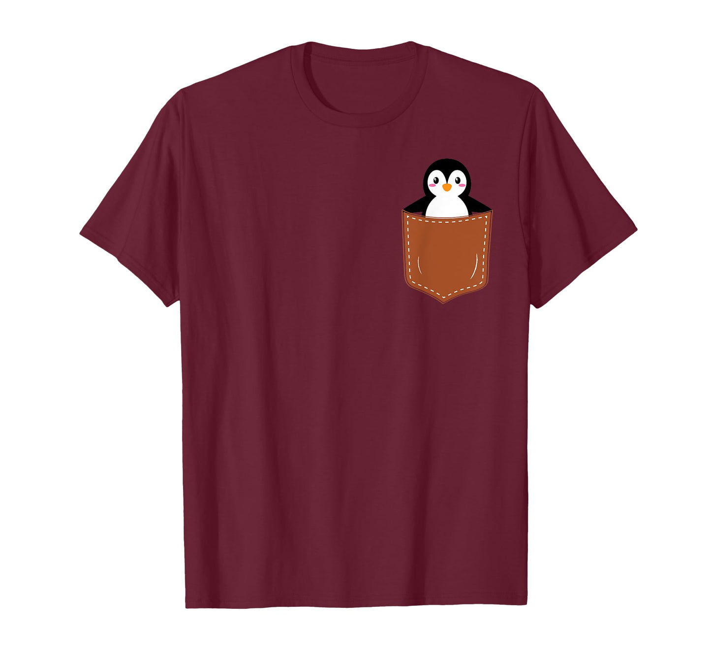 Cute Penguins Design Lovers, Funny Pingu Penguin In Pocket T-Shirt