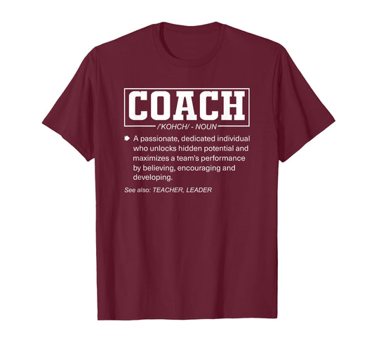 Coach Definition Funny Coach's Sports Instructor T-Shirt