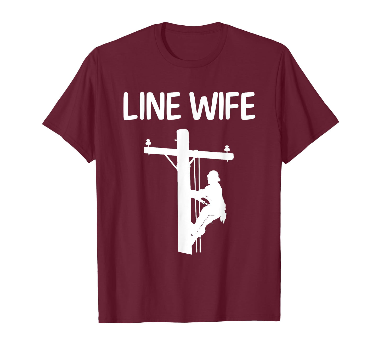 Cool Lineman Wife For Women Girls Electrician Linemen Fiance T-Shirt