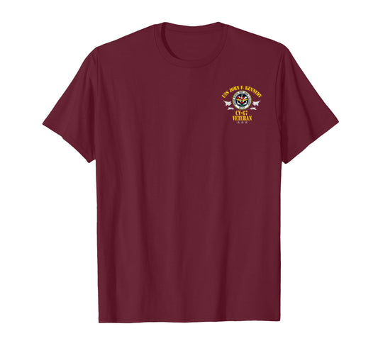 USS John F. Kennedy CV-67 Aircraft Carrier Veteran Logo Mens T-Shirt