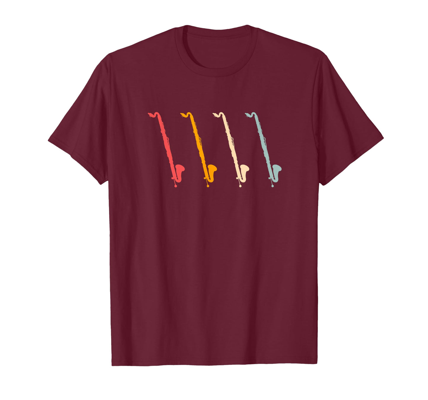 Contrabass Clarinet Retro Bass Clarinet Silhouette T-Shirt