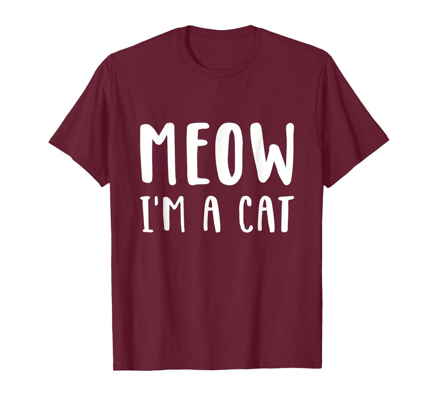 Meow I'm a cat Funny Lazy Animal Halloween Costume T-Shirt