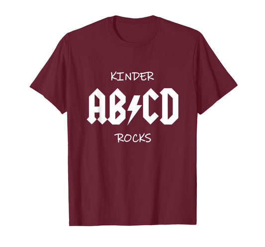 ABCD Children's Rocks T-Shirt Funny Teacher Gift T-Shirt for Men Women Kids