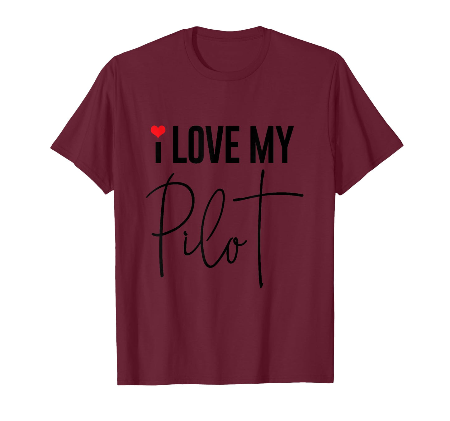 Aviator Surprise I Love My Pilot Aviation Wife Husband T-Shirt