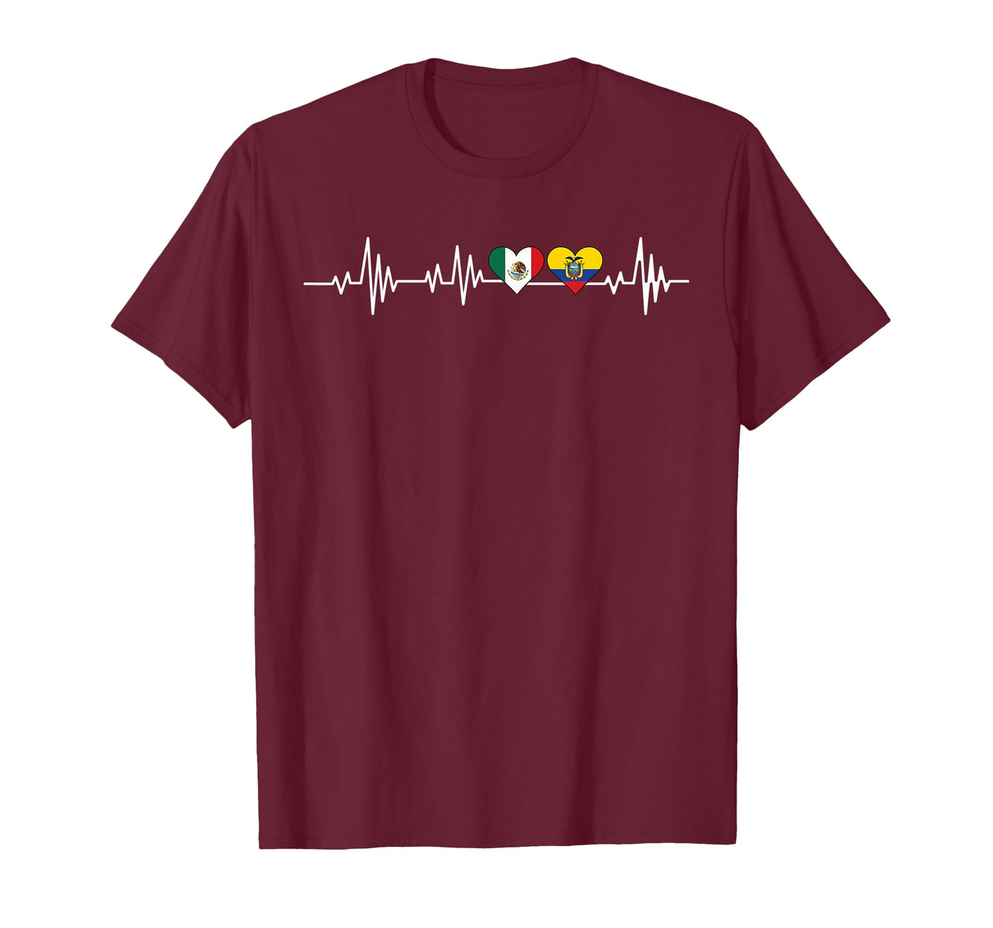 mexican and Ecuadorian hearts Mexico Ecuador T-Shirt