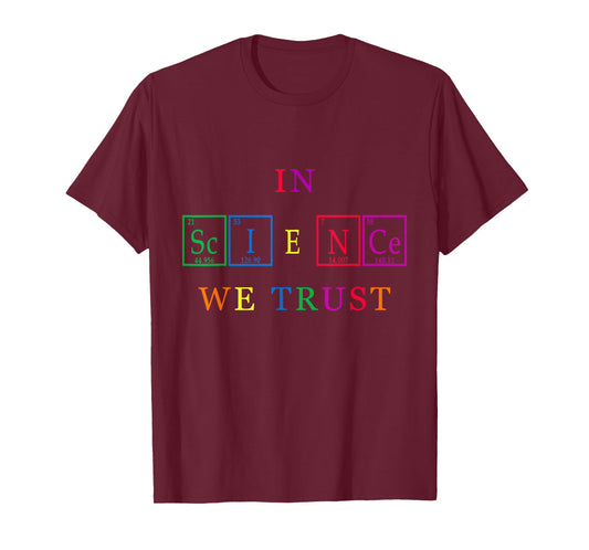 Cute Rainbow In Science We Trust T-Shirt - Gay Pride Shirt T-Shirt