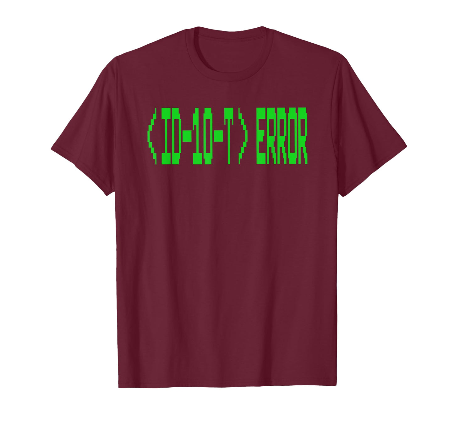 FUNNY ID10T ERROR IT NERD GIFT RETRO VINTAGE FONT T-Shirt