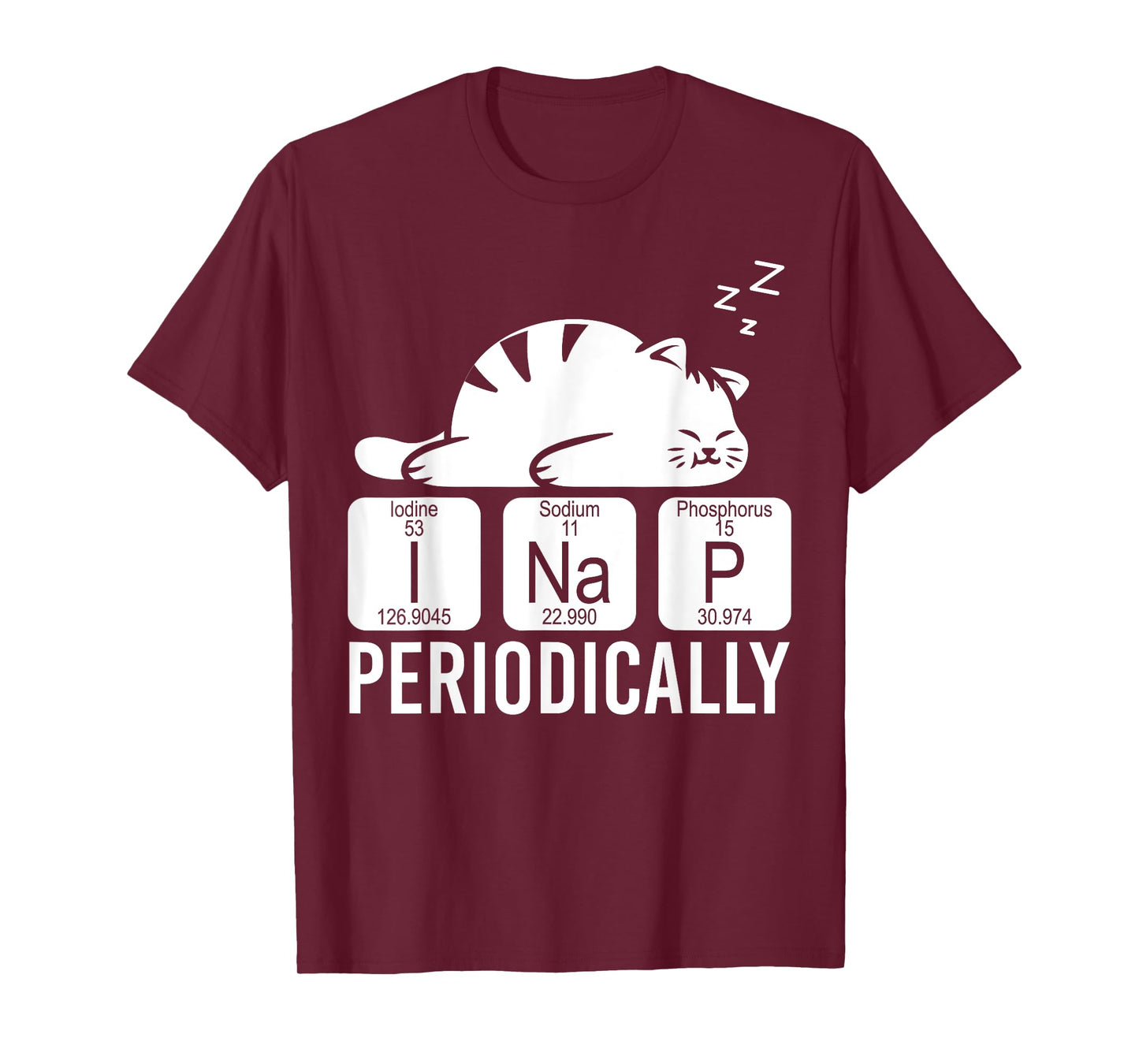 Cute Animal Periodic Table Funny Chemist Gift Cat Chemistry Men Women Girls Kids T-Shirt