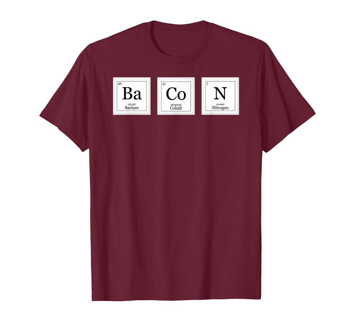 Bacon Ba Co N Funny Chemistry Period Table Elements T-shirt T-Shirt