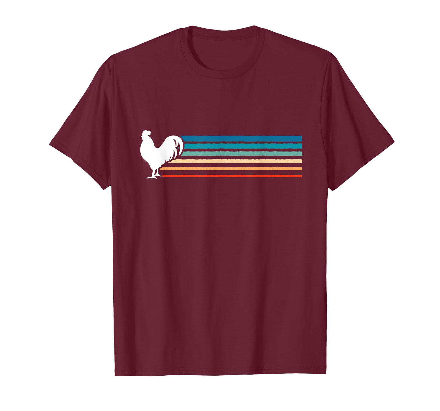 France Rainbow Rooster - Funny Retro Animal T-Shirt