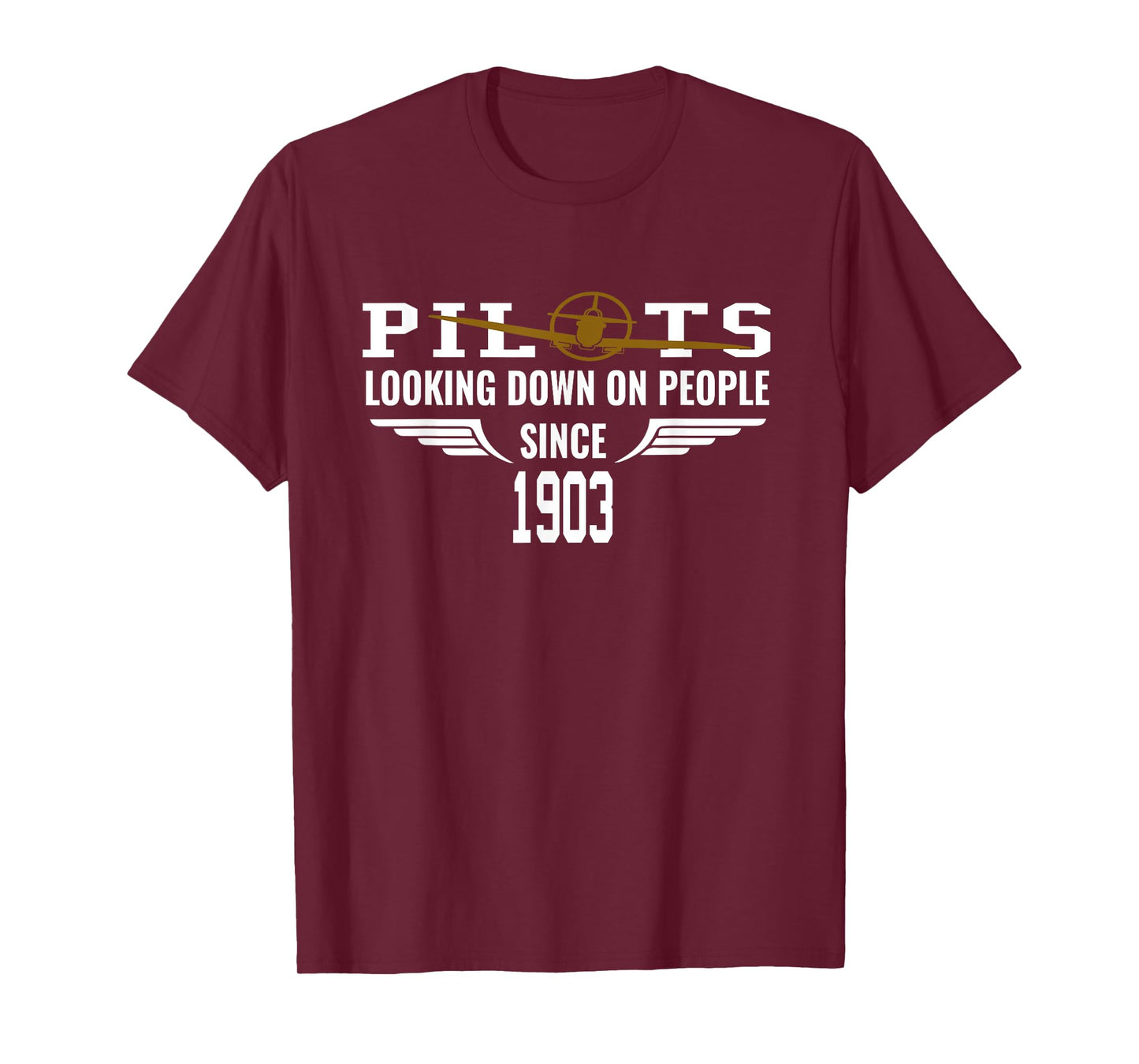 Airplane Pilot T-Shirt Looking Down On People Since 1903 Tee T-Shirt