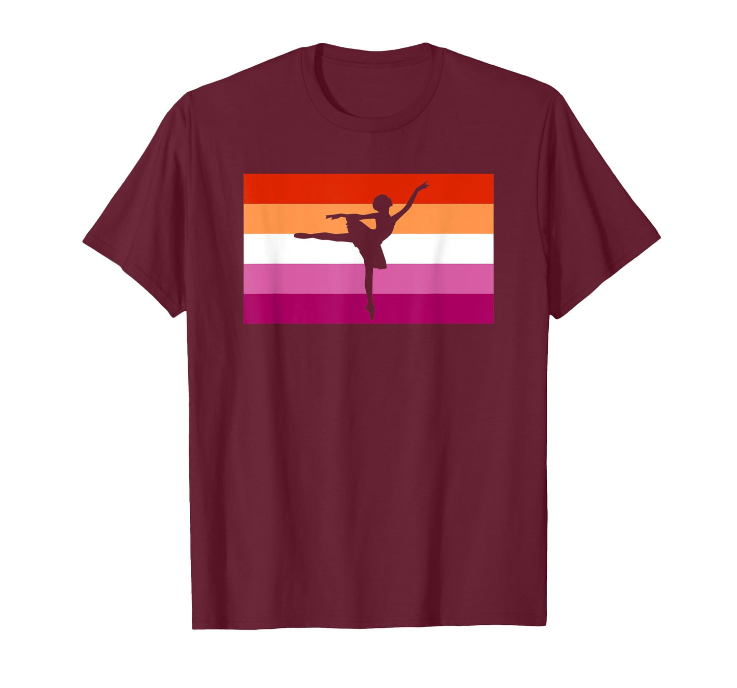 Ballet Dancer Ballerina Lesbian Pride Flag LGBTQ Pride Month T-Shirt