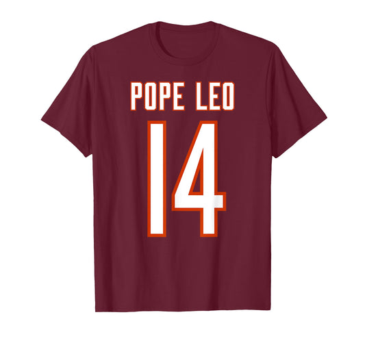 Pope Leo XIV of Chicago Number 14 Sports Jersey T-Shirt