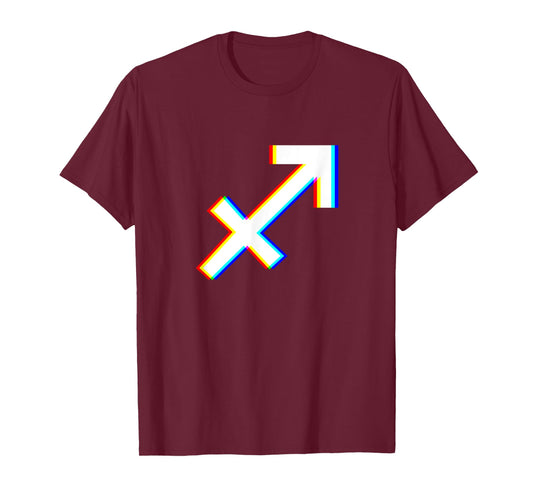 Sagittarius Zodiac Sign Vaporwave Rave EDM Techno Music Fan T-Shirt
