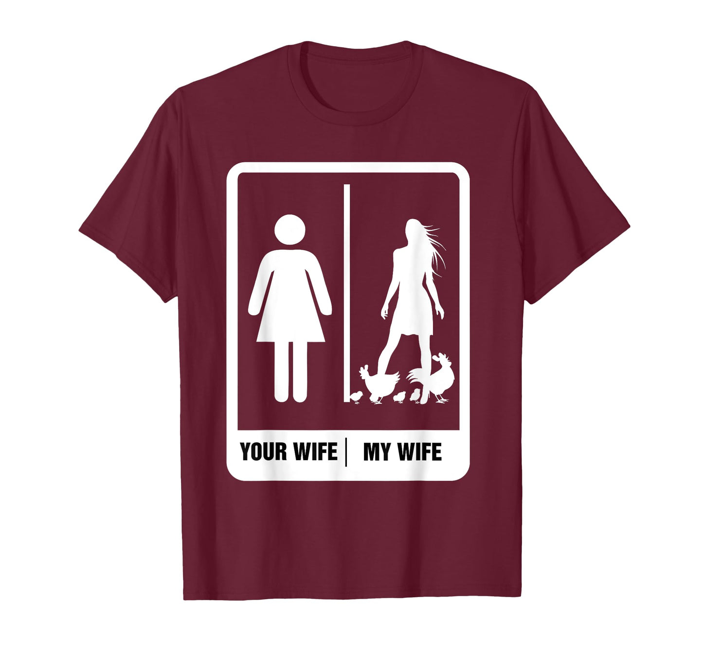 Chicken Dad Shirt Funny Father's Day Rooster My Wife Farmers T-Shirt