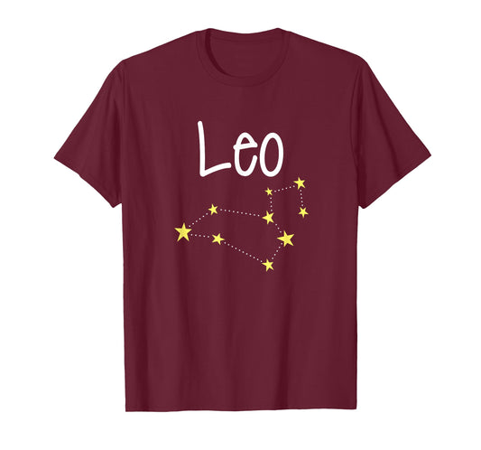 Leo Zodiac Sign Constellation July August Birthday Women Men T-Shirt