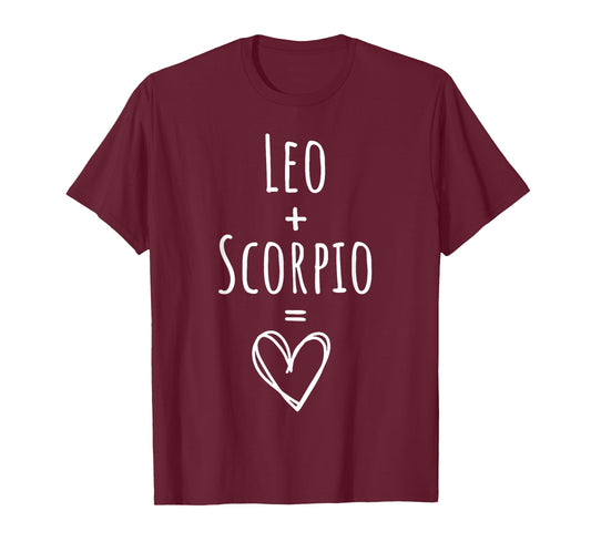Leo and Scorpio Couple Matching Zodiac Sign T-Shirt