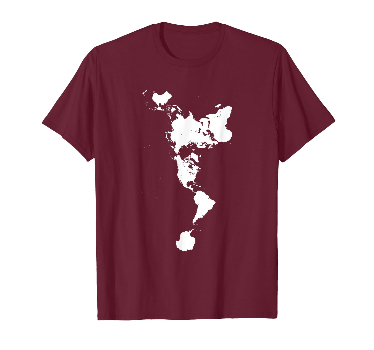 White Dymaxion World Map T-Shirt Alternative Projection T-Shirt