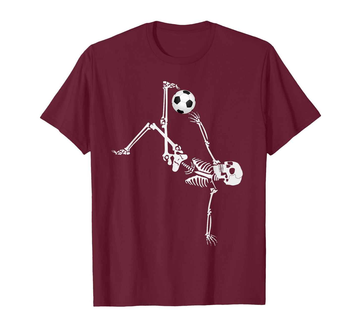 Soccer Skeleton Halloween Soccer Bicycle Kick T-Shirt