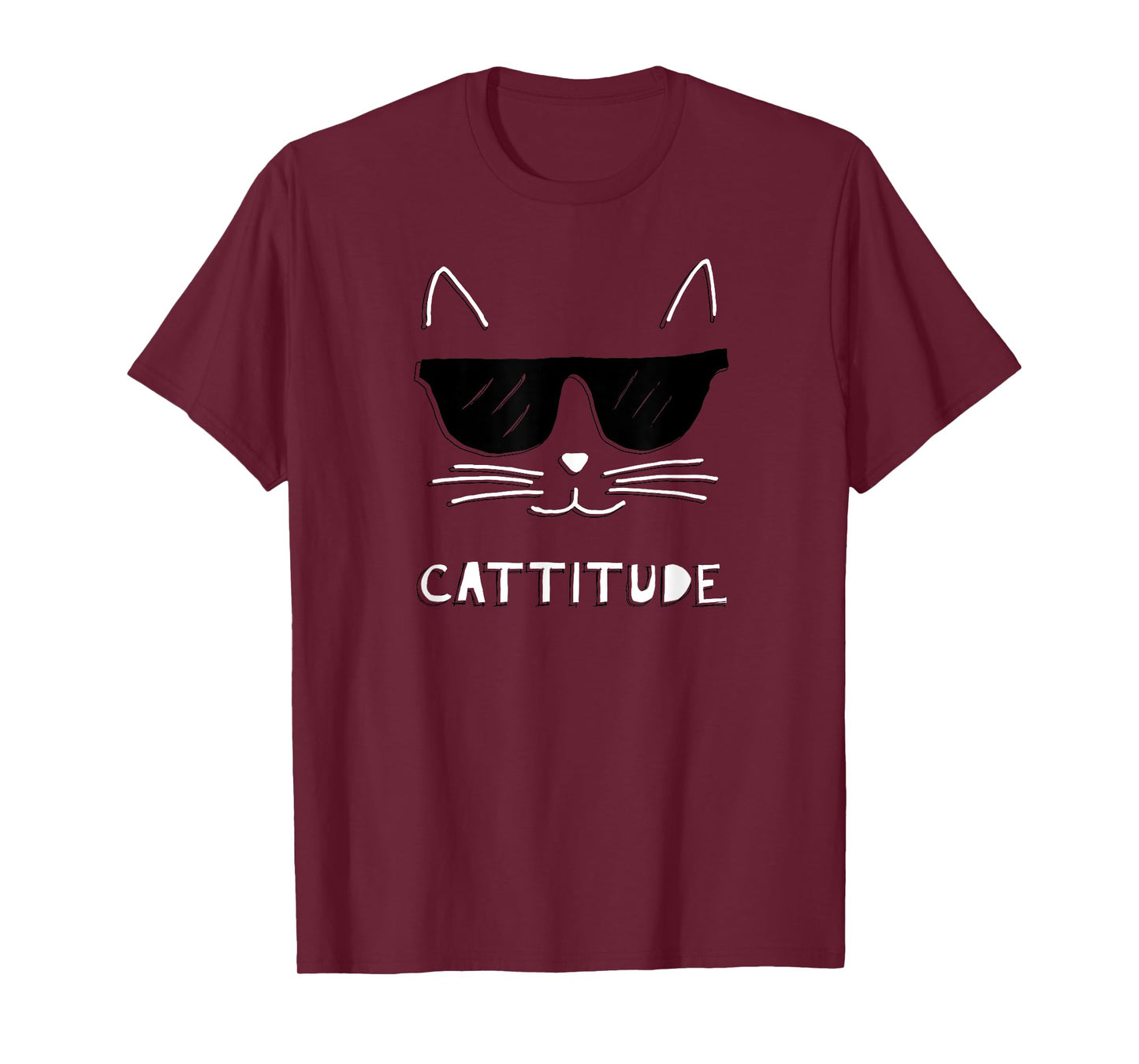 Cattitude, Funny cat attitude, sunglasses Men Women Kids T-Shirt