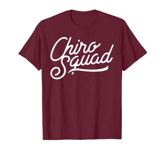 Chiro Squad Back Spine Subluxation Chiropractor Fun Print T-Shirt