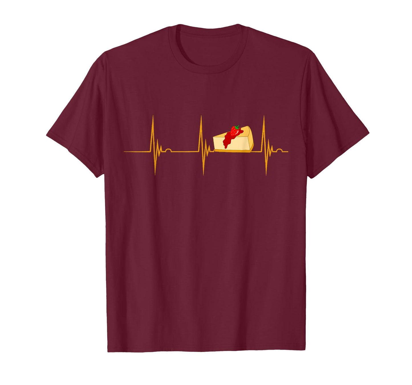 Cheesecake Dessert Cheese Cake Heartbeat EKG Pulseline T-Shirt