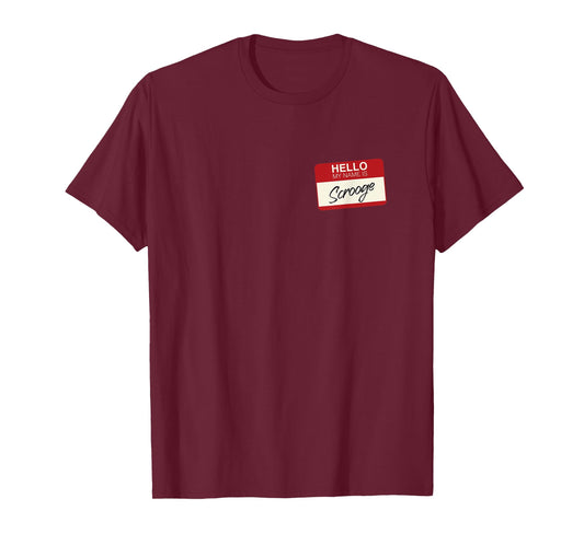 Christmas Carol, Scrooge Novelty, Holiday Design, name tag T-Shirt