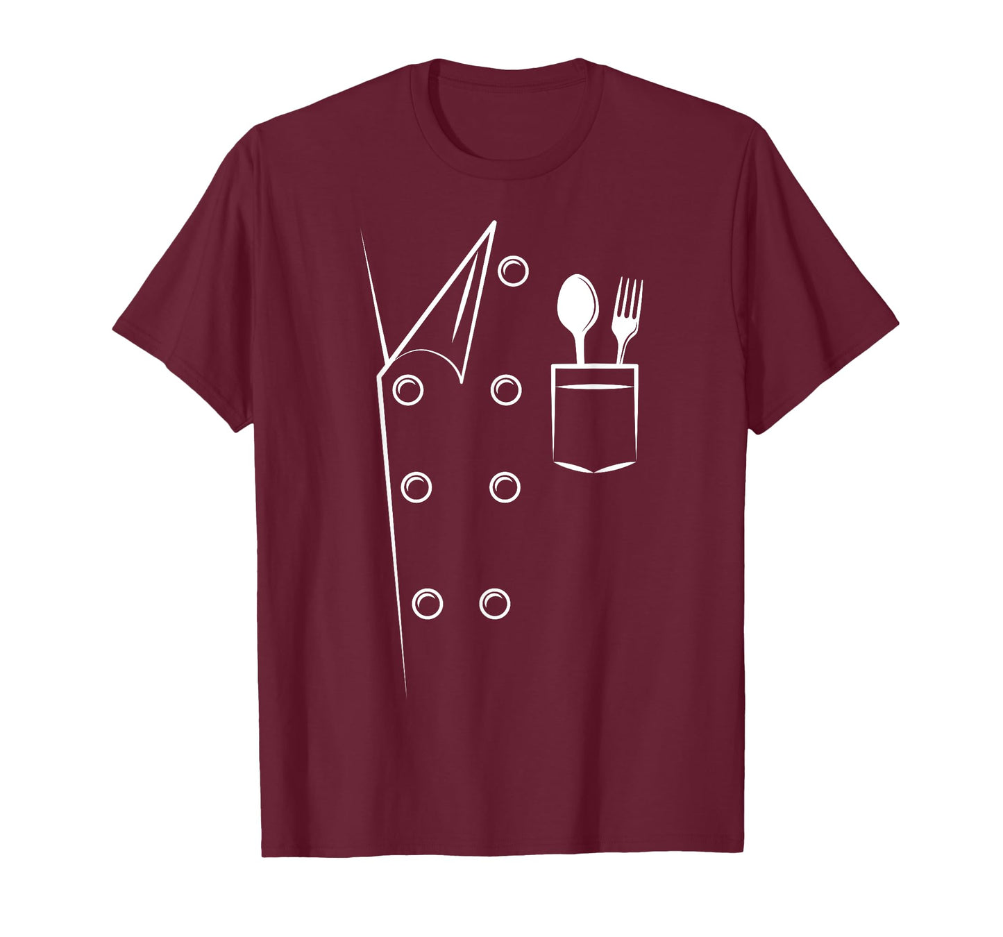 Chef Costume Spoon Fork Culinary Kitchen Chief Cook Cuisine T-Shirt