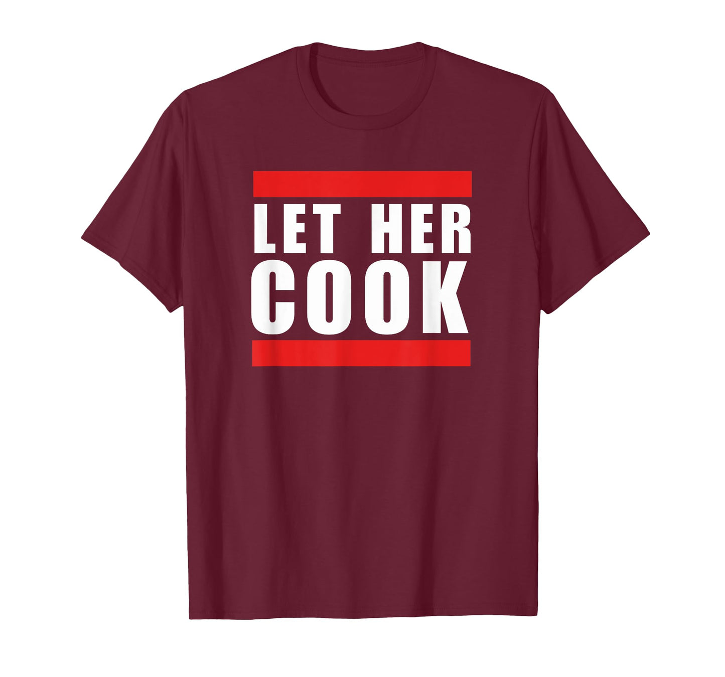 Cool Let her cook funny saying meme thanksgiving humor T-Shirt