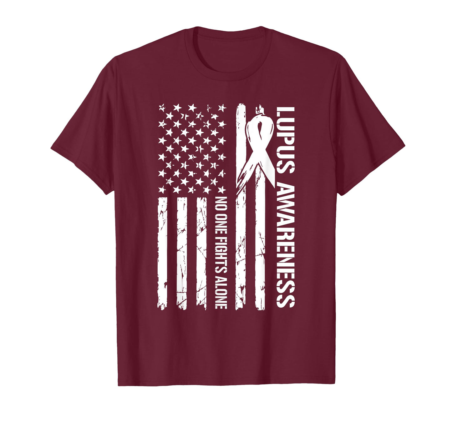 American Flag Lupus Systemic Lupus Erythematosus Awareness T-Shirt