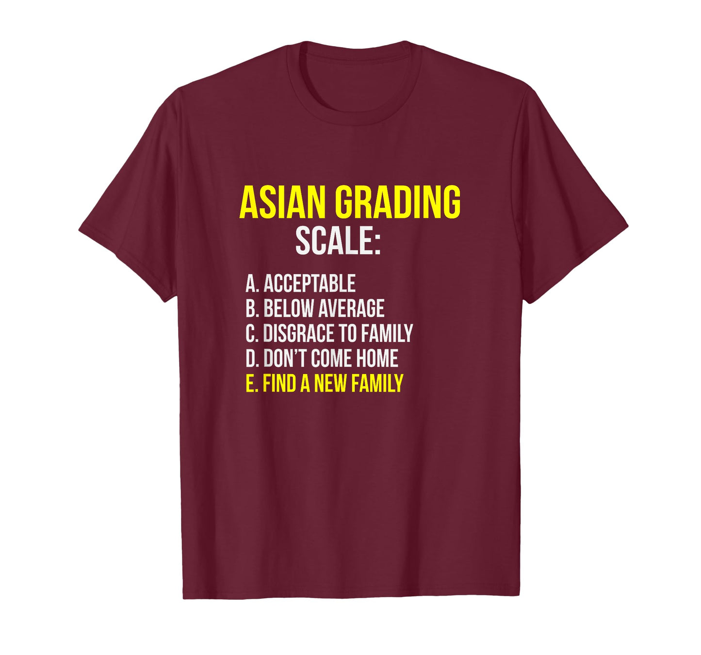 Asian Grades Career Student Funny Tiger Parenting T-Shirt