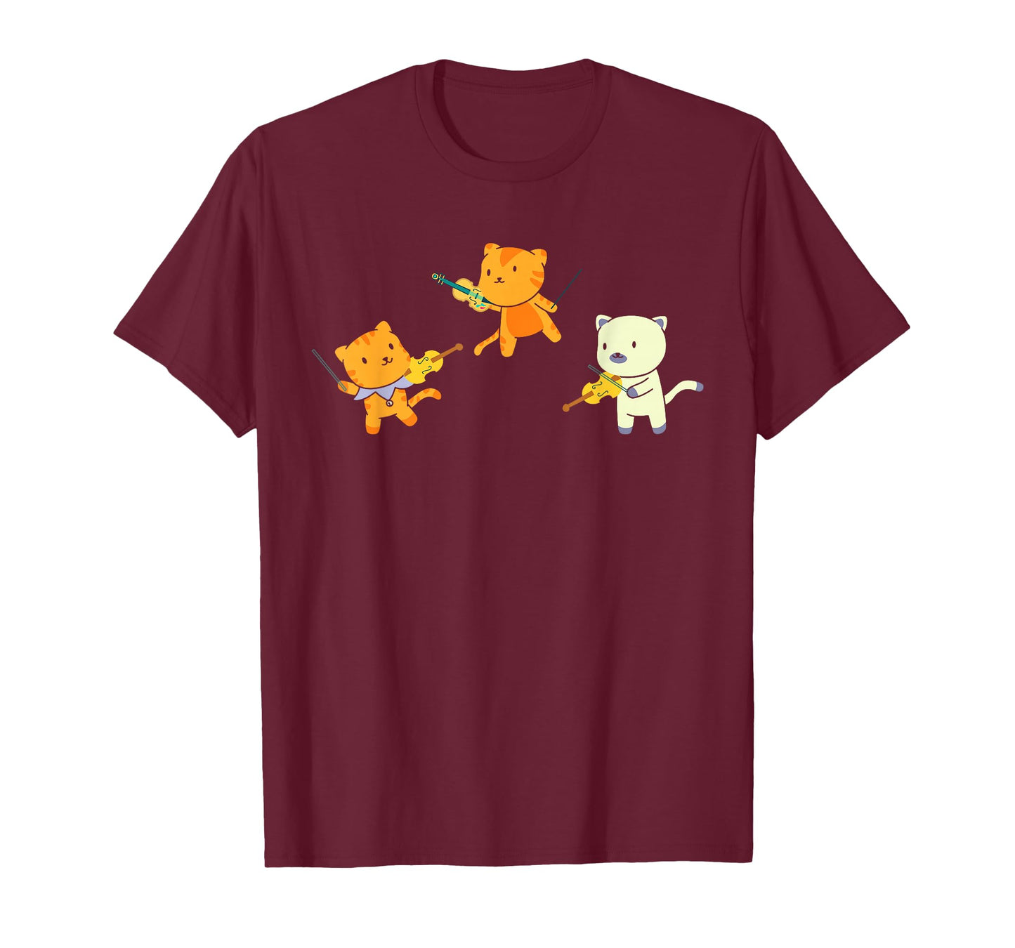 Cat Playing Violin Cello Cat Lover Violinist Cello Player T-Shirt