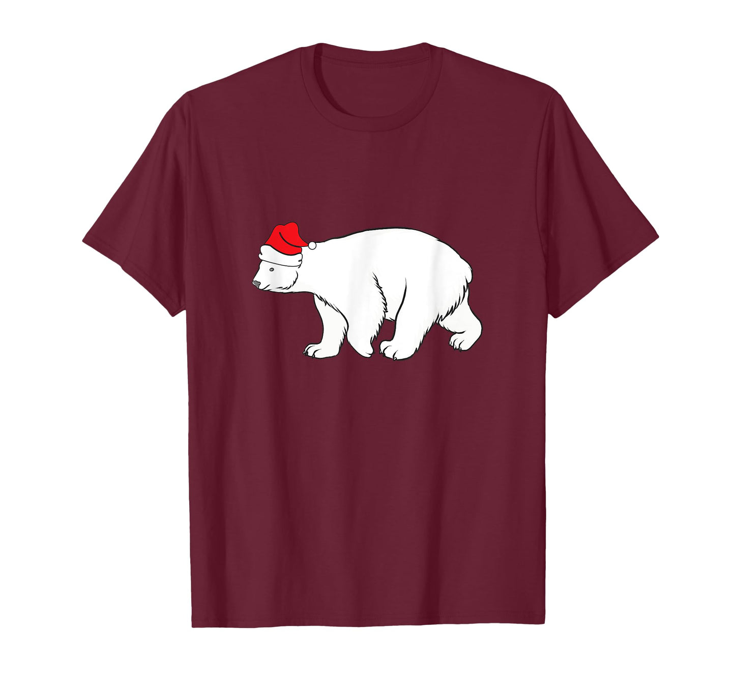 Polar Bear With Santa Hat Xmas Winter Christmas Pajama T-Shirt