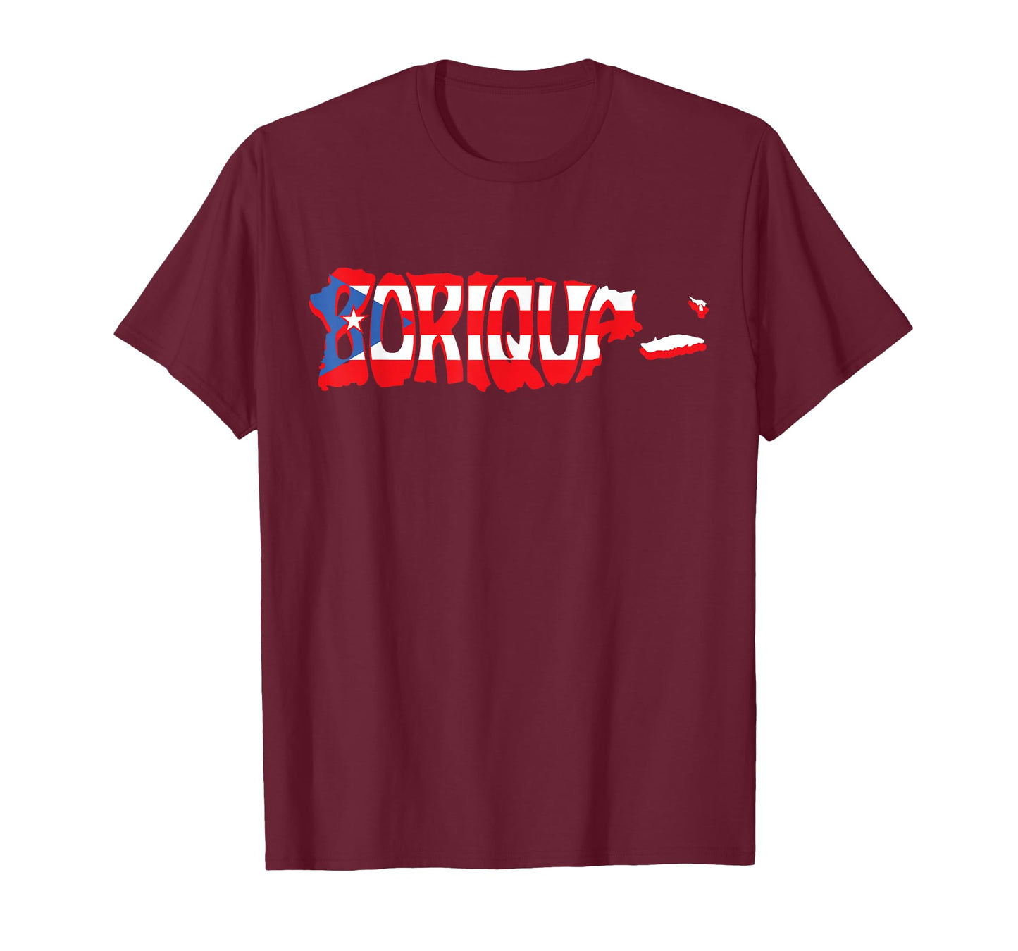 Puerto Rico Map Flag Patriotic Puerto Rican Taino Boricua PR T-Shirt