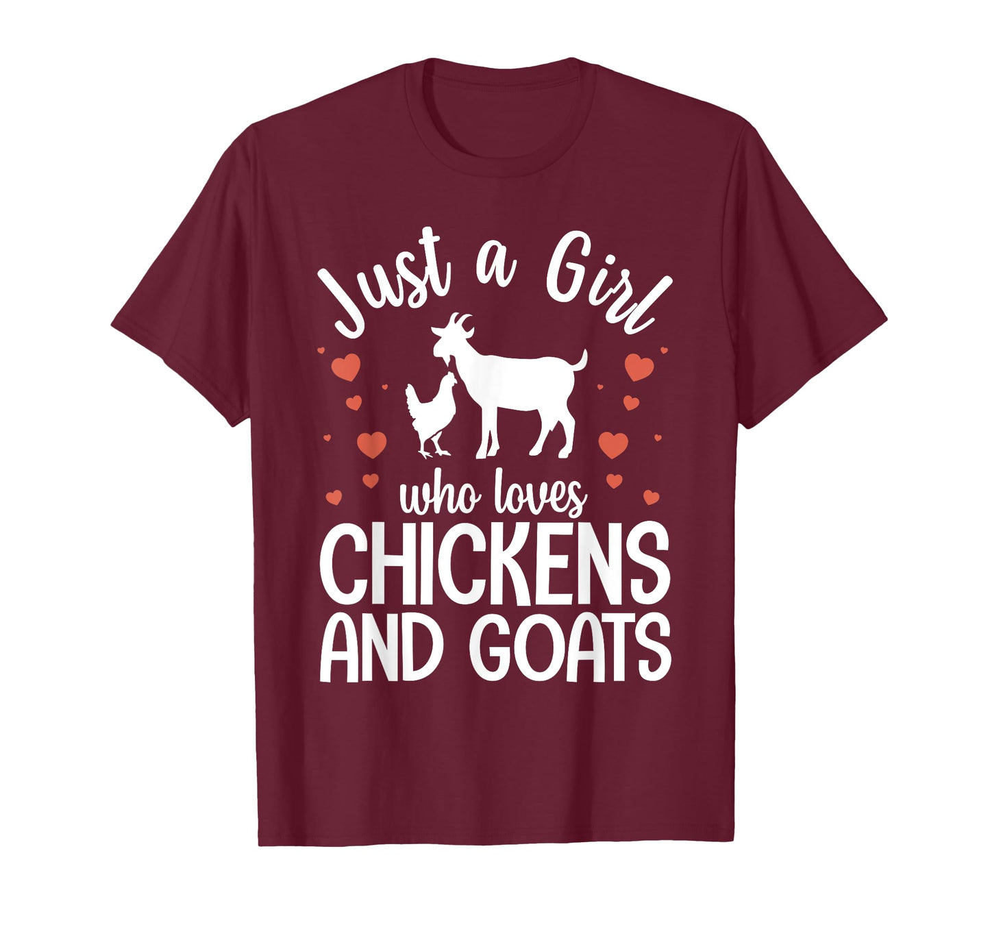 Cool Chicken Goat Design For Women Girls Pygmy Goat Lover T-Shirt