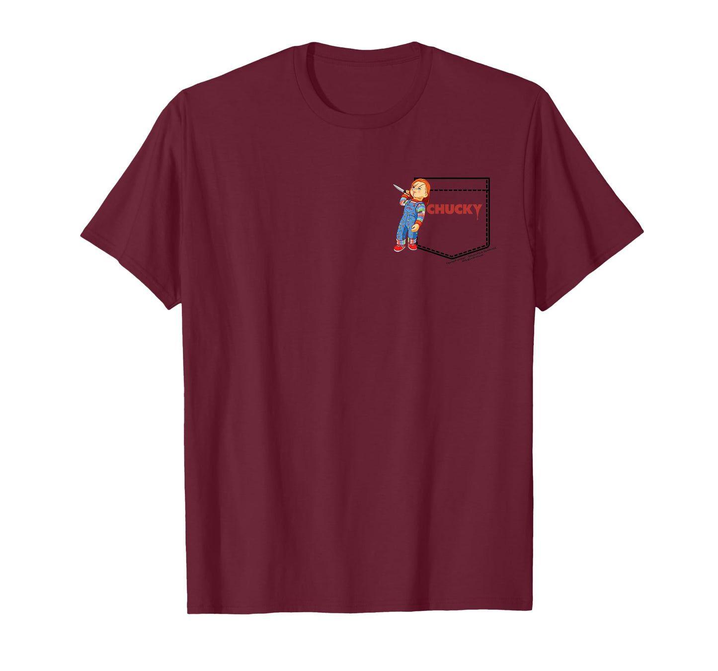Chucky Friend Til The End Faux Pocket T-Shirt