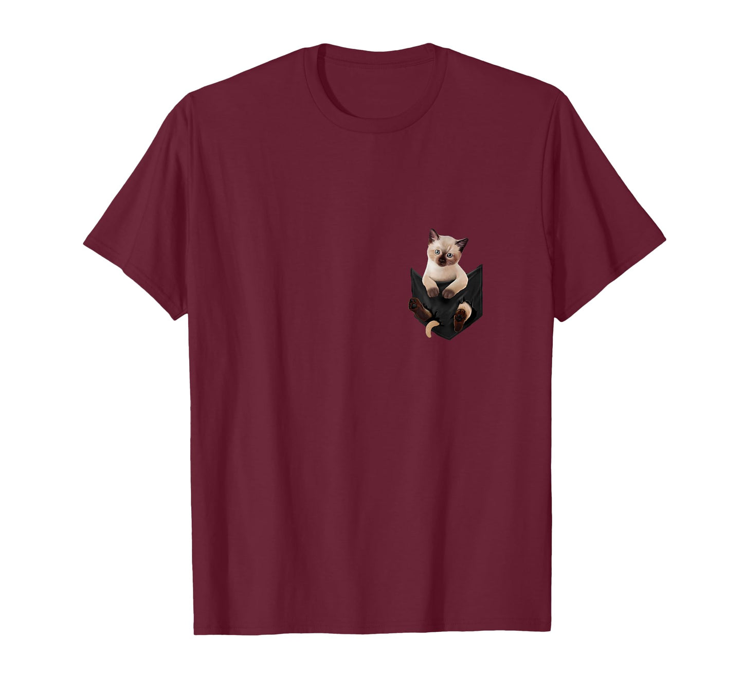 Cat Lovers Gifts Siamese In Pocket Funny Kitten Face T-Shirt