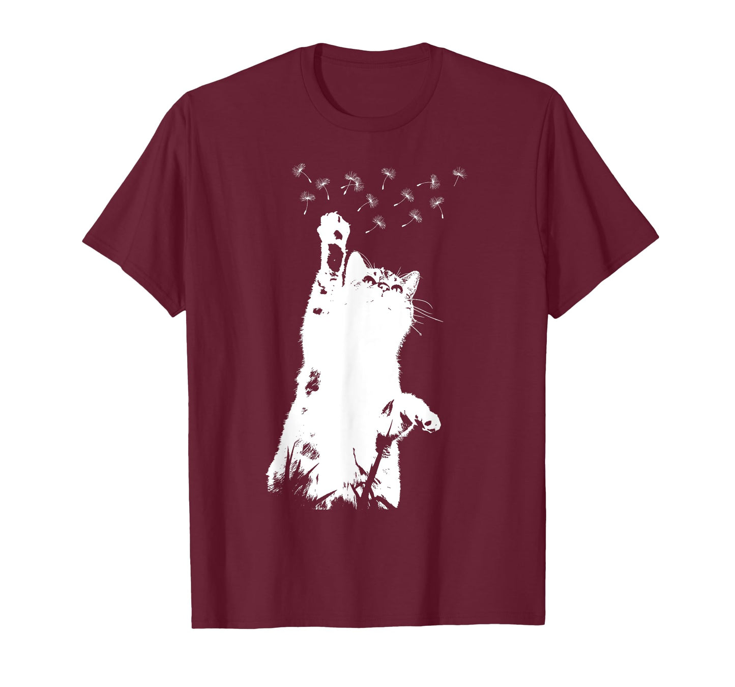 Cat Dandelion Beautiful Flower Motif Flowers Dandelion Lady T-Shirt