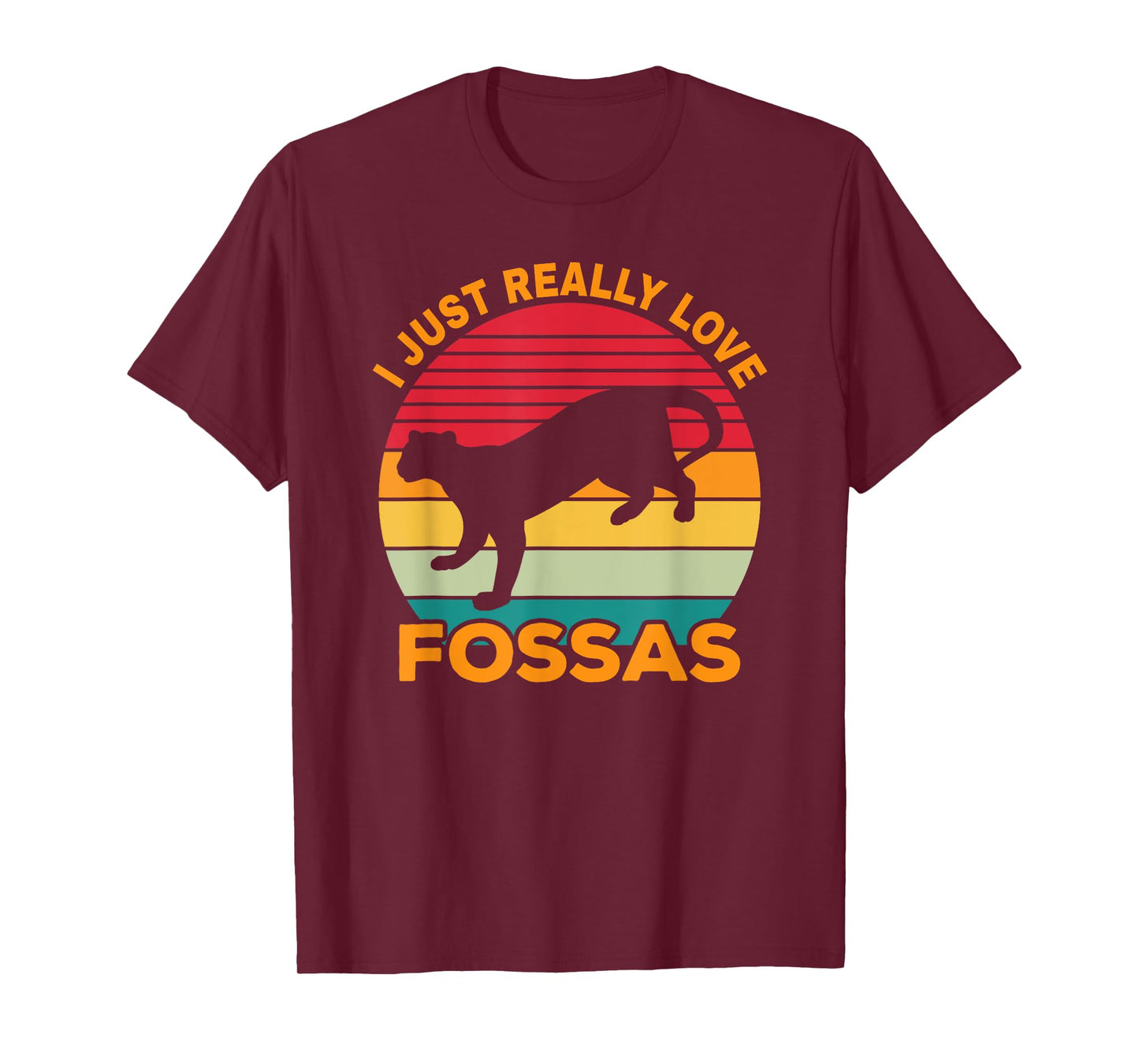 Fossa Retro Vintage | Cute Carnivore Saying | Madagascar Cat Men Women T-Shirt